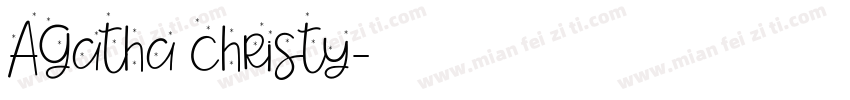 Agatha christy字体转换
